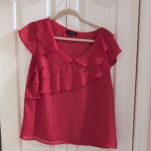 Red Blouse sparkles by Evan -picone